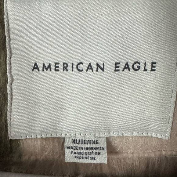 American Eagle Outfitters brushed plaid jacket shacket button down pocket XL NWT - Picture 8 of 10